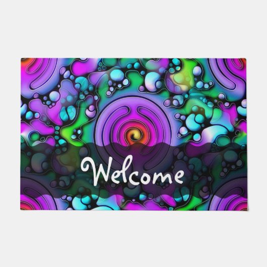 生活の方法 – ニューログラフィックアートパターン2 ドアマット (正面)