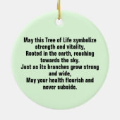 生活の木ウェルネス セラミックオーナメント (裏面)