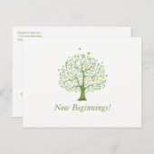 生活の木、エレガントな結婚式ありがとう ポストカード (正面/裏面)