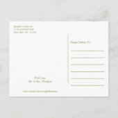 生活の木、エレガントな結婚式の日付を保存 案内ポストカード (裏面)