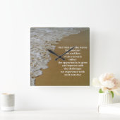 生活の波と流れ スクエア壁時計 (ホーム)