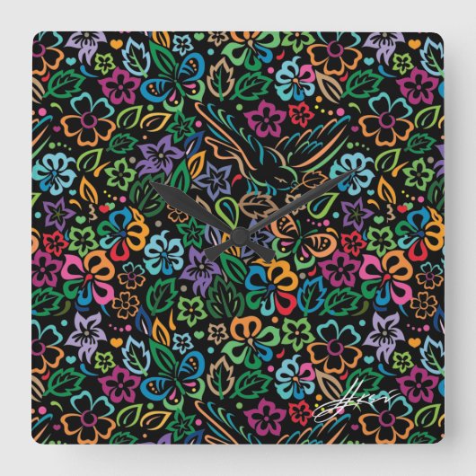 生活の色 スクエア壁時計 (正面)