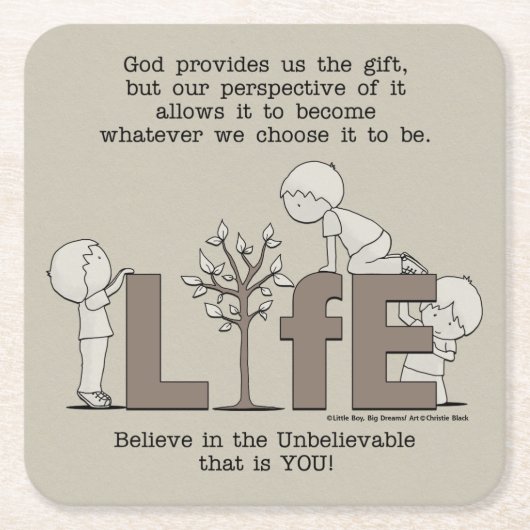 生活の視点 スクエアペーパーコースター (正面)