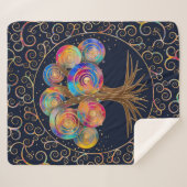 生活の3つ – カラフルらせん枝 シェルパブランケット (正面(横))