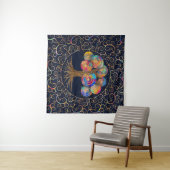 生活の3つ – カラフルらせん枝 タペストリー (インサイチュ(横))