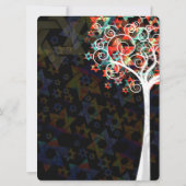 生活のPixDezinesツリー(ユダヤ教の)バル・ミツバー/DIY背景 招待状 (裏面)