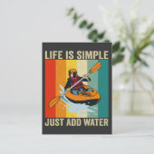 生活はシンプル 水を加えるだけで 面白いカヌー レトロ ポストカード (スタンド正面)