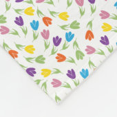 生活はチューリップで良い – パタカラフルーン フリースブランケット (角)