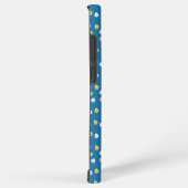 生活はチューリップで良い – 青い黄色のパターン SAMSUNG GALAXYケース (右側面)