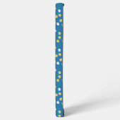 生活はチューリップで良い – 青い黄色のパターン SAMSUNG GALAXYケース (左側面)