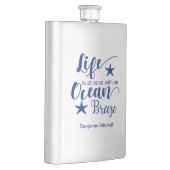 生活は快適で海風 – 引用文ビーチ フラスク (右)