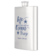 生活は快適で海風 – 引用文ビーチ フラスク (左)