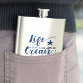 生活は快適で海風 – 引用文ビーチ フラスク (インサイチュ)