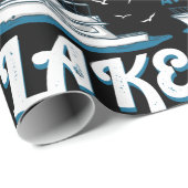 生活は湖で良い – ポンツーンボートギフト ラッピングペーパー (ロールコーナー)