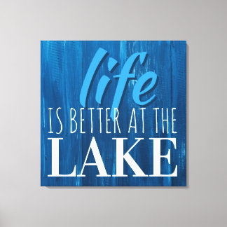 生活は湖で良い、地下鉄のアートタイポグラフィ キャンバスプリント