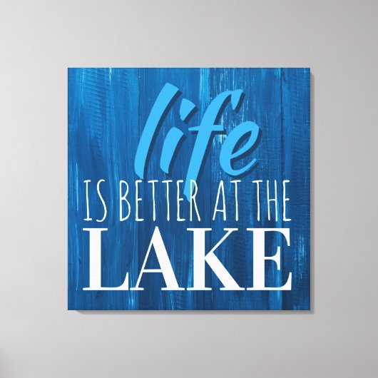 生活は湖で良い、地下鉄のアートタイポグラフィ キャンバスプリント (正面)