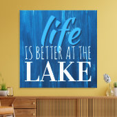生活は湖で良い、地下鉄のアートタイポグラフィ キャンバスプリント (インサイチュ (リビング))