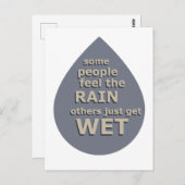 生活やる気を起こさせることわざの引用文 ポストカード (正面/裏面)