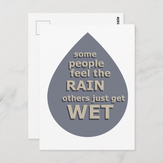 生活やる気を起こさせることわざの引用文 ポストカード (正面/裏面)