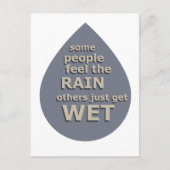 生活やる気を起こさせることわざの引用文 ポストカード (正面)