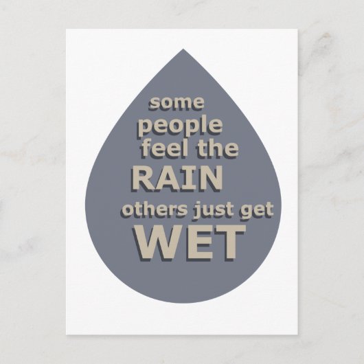 生活やる気を起こさせることわざの引用文 ポストカード (正面)