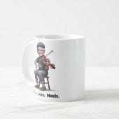 生活を楽しむ無料のスピレーションを受けた高齢者 コーヒーマグカップ (正面左)