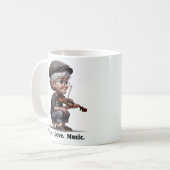 生活を楽しむ無料のスピレーションを受けた高齢者 コーヒーマグカップ (正面左)