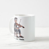 生活を楽しむ無料のスピレーションを受けた高齢者 コーヒーマグカップ (正面左)