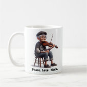 生活を楽しむ無料のスピレーションを受けた高齢者 コーヒーマグカップ (左)