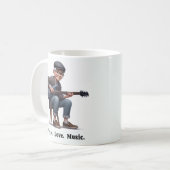 生活を楽しむ無料のスピレーションを受けた高齢者 コーヒーマグカップ (正面左)