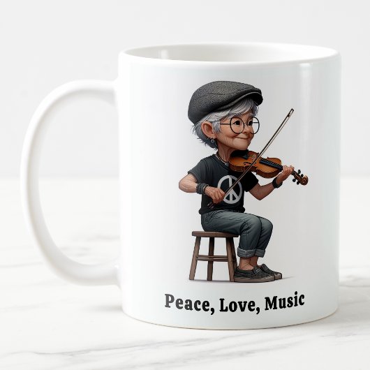 生活を楽しむ無料のスピレーションを受けた高齢者 コーヒーマグカップ