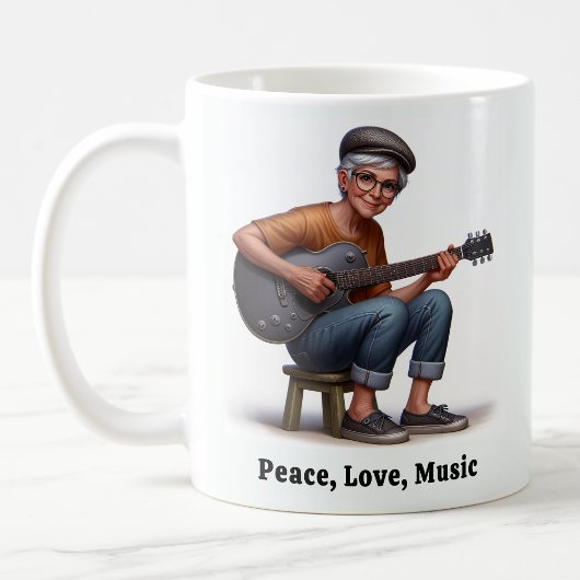 生活を楽しむ無料のスピレーションを受けた高齢者 コーヒーマグカップ