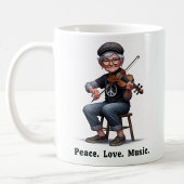 生活を楽しむ無料のスピレーションを受けた高齢者 コーヒーマグカップ