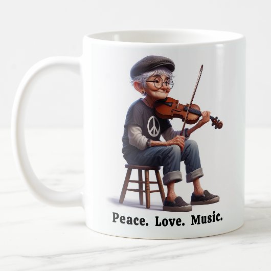 生活を楽しむ無料のスピレーションを受けた高齢者 コーヒーマグカップ