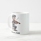 生活を楽しむ無料のスピレーションを受けた高齢者 コーヒーマグカップ (正面左)