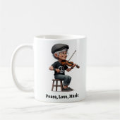 生活を楽しむ無料のスピレーションを受けた高齢者 コーヒーマグカップ (左)