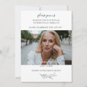 生活エレガントの枝お祝い 招待状 (正面)