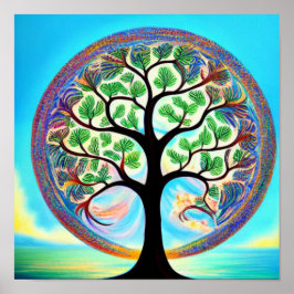 生活カラフルの木のポスター ポスター