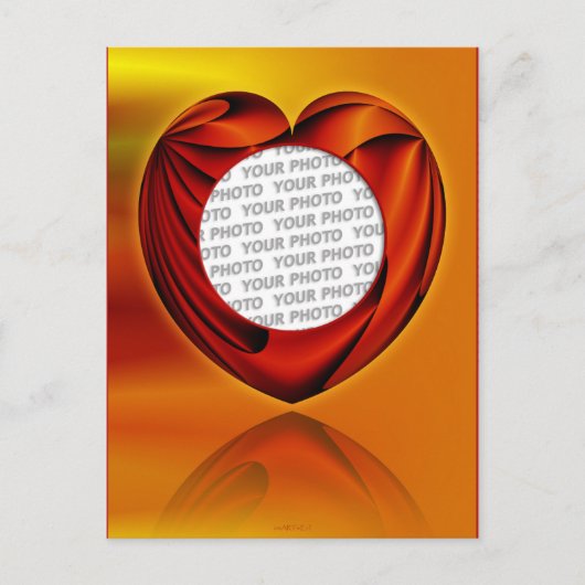 生活ハート-テンプレート ポストカード (正面)