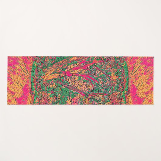 生活モダンの木抽象芸術アート鎮静剤 ヨガマット (正面(横))