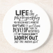 生活感動的引用文写真家 コースター (正面)