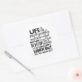 生活感動的引用文写真家 ラウンドシール (封筒)