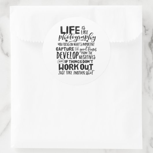 生活感動的引用文写真家 ラウンドシール (バッグ)