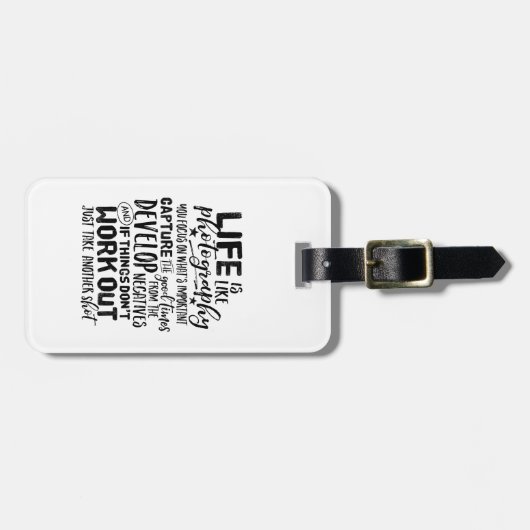 生活感動的引用文写真家 ラゲッジタグ (正面横)