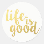 生活態度やる気を起こさせる引用文夢の幸せ ラウンドシール (正面)