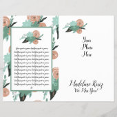 生活手描モダンき花模様のお祝い チラシ (裏面)