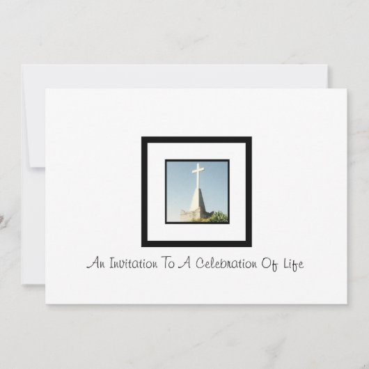 生活招待状にカスタマイズ可能なお祝い 招待状 (正面)