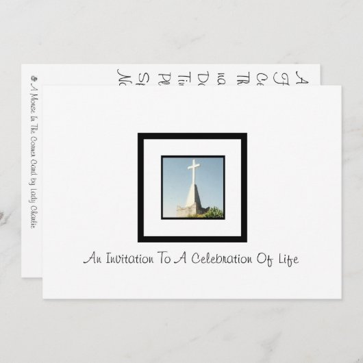 生活招待状にカスタマイズ可能なお祝い 招待状 (正面/裏面)