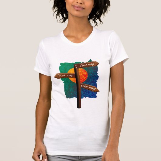生活方向道路標識 Tシャツ (正面)