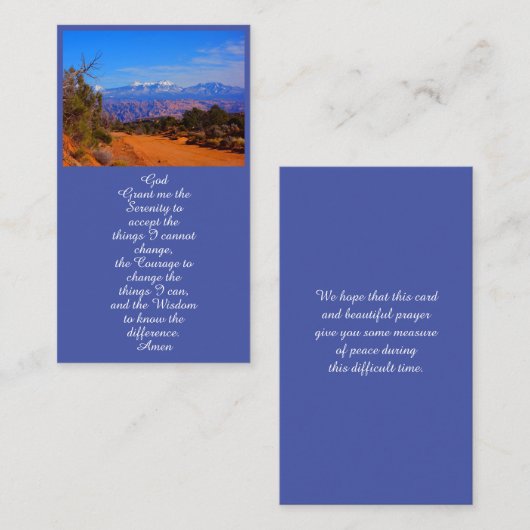 生活景観記念カードお祝い 名刺 (正面/裏面)